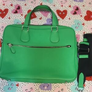 Coach Vibrant Green Men's Leather Bag